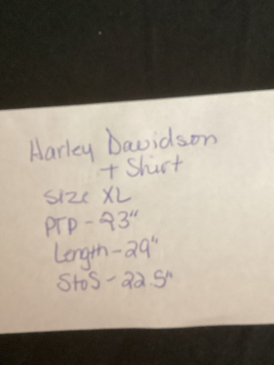 Harley-Davidson Black Pocket Tee with Orange & White Logo - Picture 7 of 7